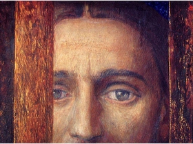 Antonio Martinotti Cristo alla porta, particolare. Collezione Privata